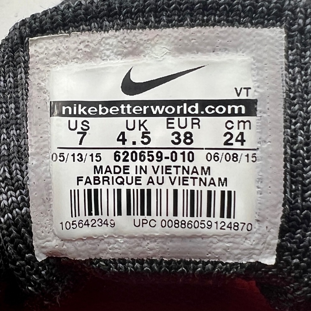 NIKE FlyKnit Max - Anthracite Black/Gray - 620659-010 - Sz 7 - Picture 11 of 11